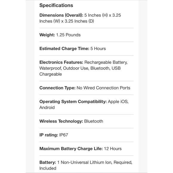 New! Altec Lansing HydraMotion Everything Proof Bluetooth Speaker - Picture 16 of 16